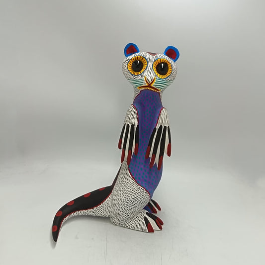 Oaxacan Wood Carving Otter By Arsenio Morales PP9468