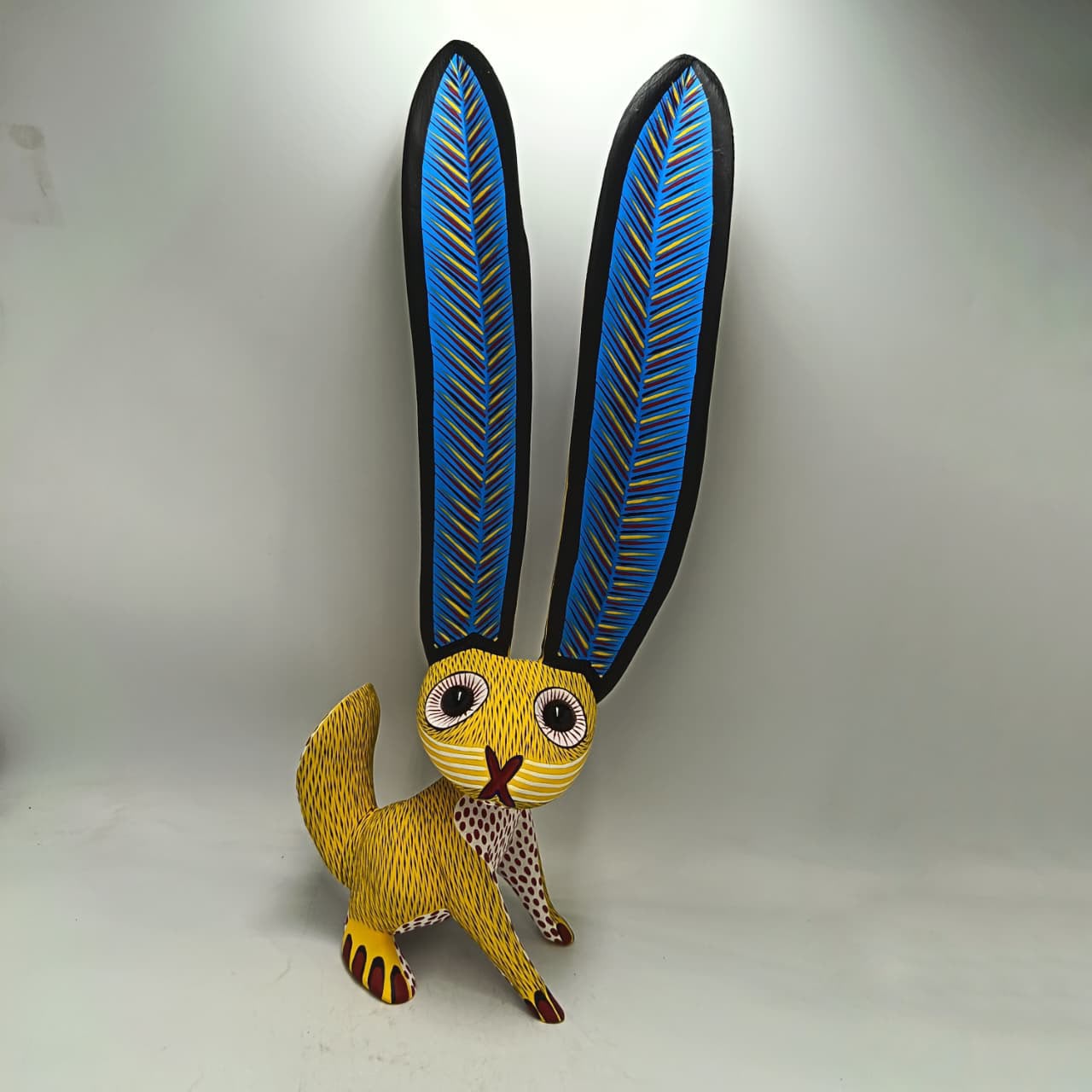 Oaxacan Wood Carving Rabbit By Arsenio Morales PP9469