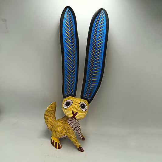 Oaxacan Wood Carving Rabbit By Arsenio Morales PP9469