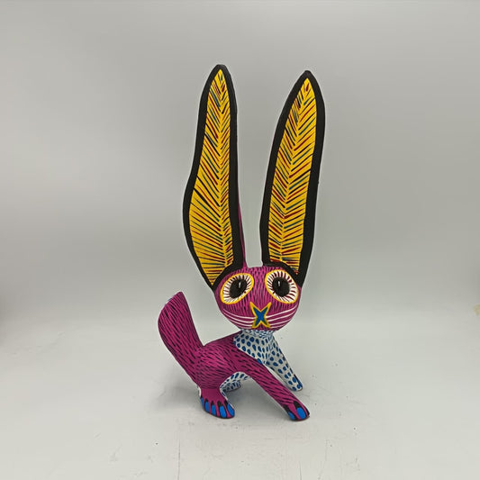 Oaxacan Wood Carving Rabbit By Arsenio Morales PP9470