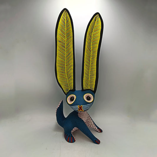 Oaxacan Wood Carving Rabbit By Arsenio Morales PP9471