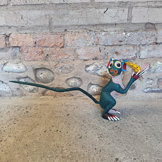 Oaxacan Wood Carving Monkey By Arsenio Morales PP9472