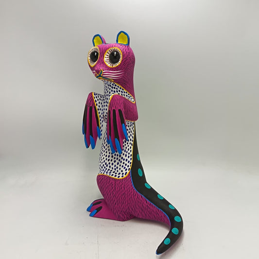 Oaxacan Wood Carving Otter By Arsenio Morales PP9473