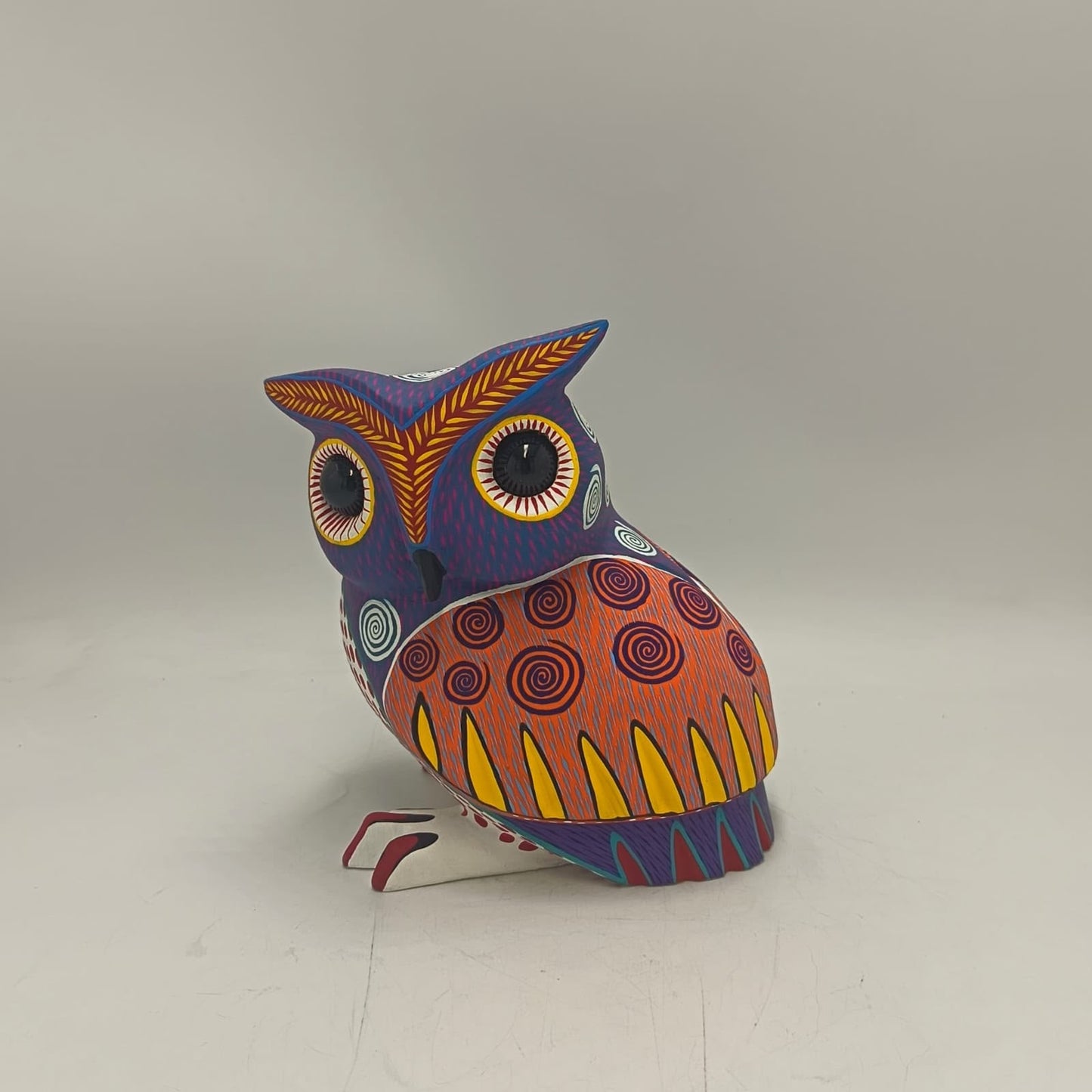 Oaxacan Wood Carving Owl By Arsenio Morales PP9474