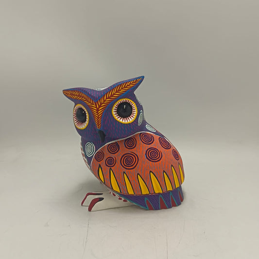 Oaxacan Wood Carving Owl By Arsenio Morales PP9474