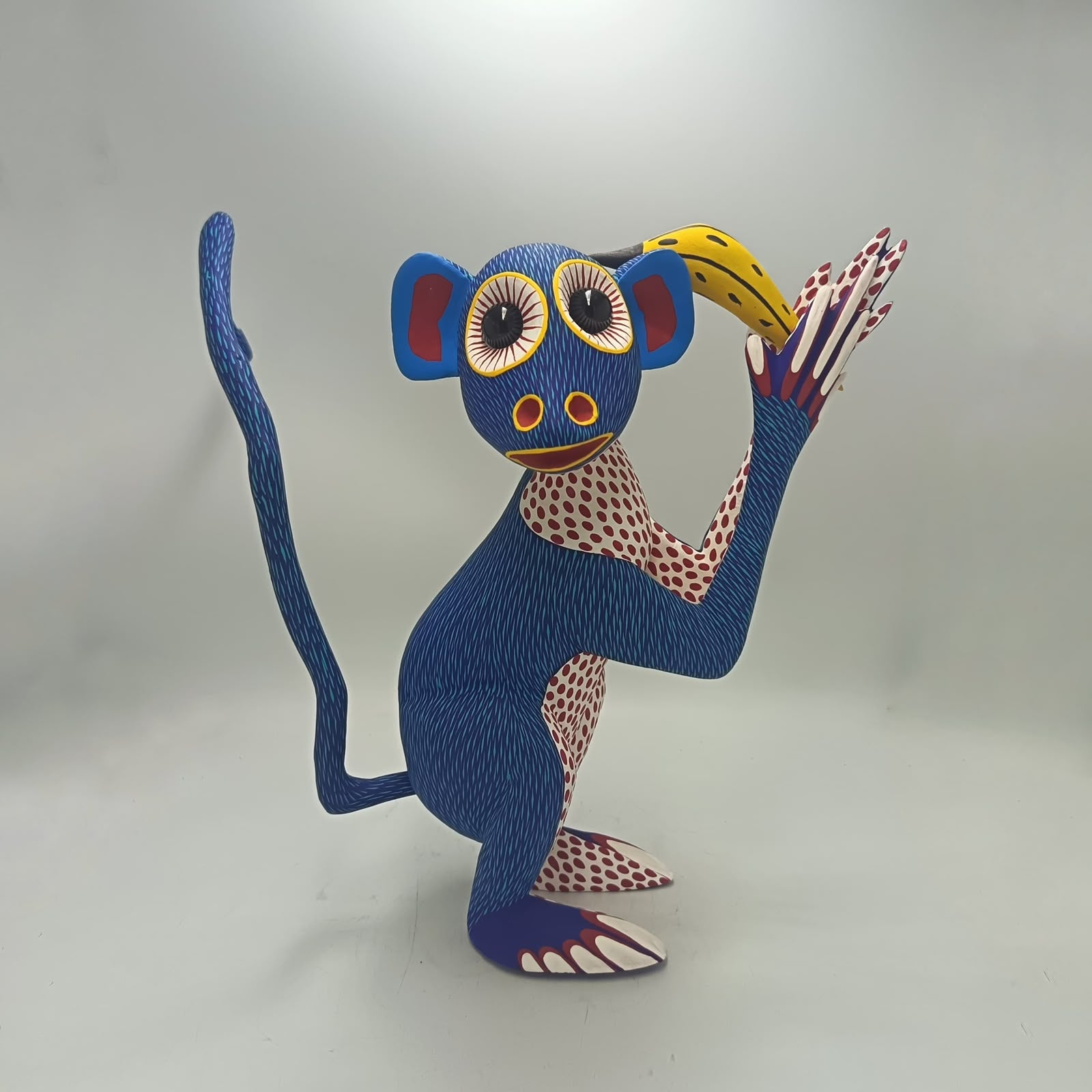 Oaxacan Wood Carving Monkey By Arsenio Morales PP9476 – Peyote People