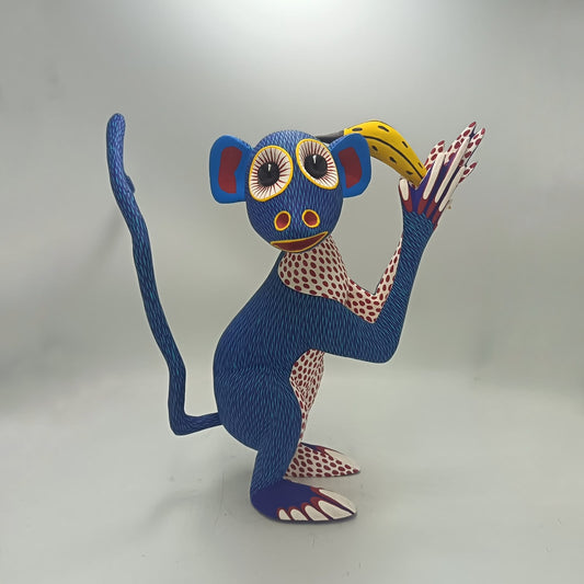Oaxacan Wood Carving Monkey By Arsenio Morales PP9476