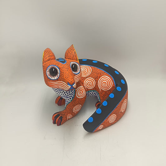 Oaxacan Wood Carving Fox By Arsenio Morales PP9477