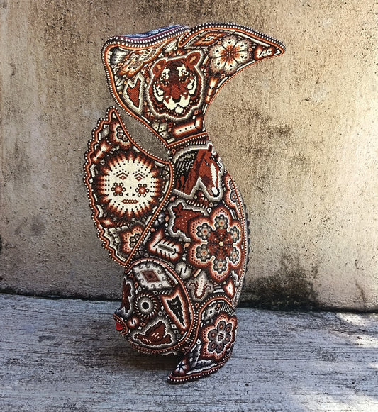 Mexican Huichol Hand Beaded Fish By Isandro Villa Lopez PP9508