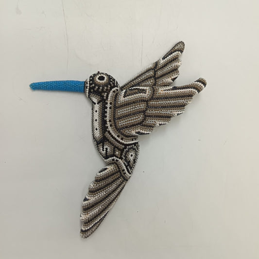 Mexican Huichol Hand Beaded Hummingbird By Isandro Villa Lopez PP9498