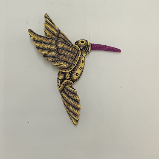 Mexican Huichol Hand Beaded Hummingbird By Isandro Villa Lopez PP9499