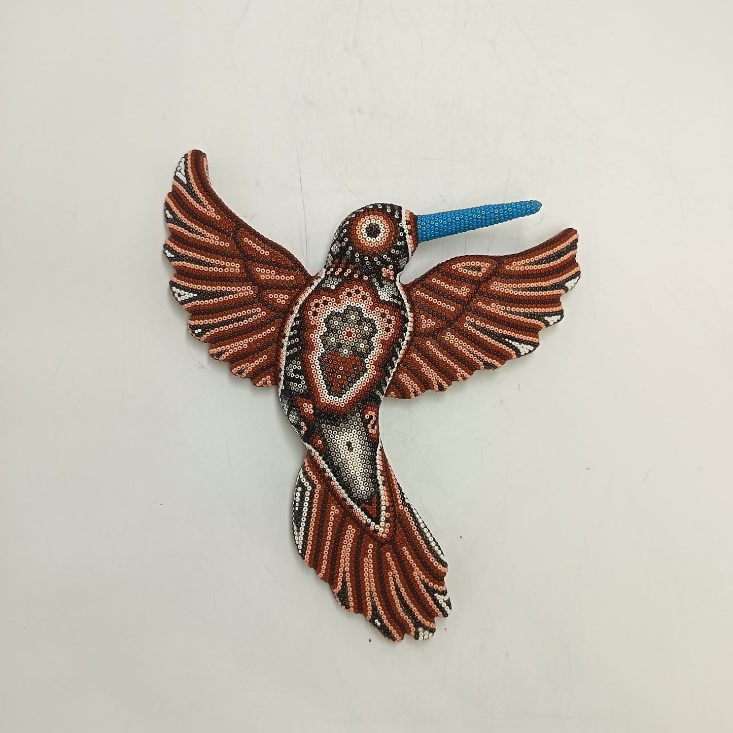 Mexican Huichol Hand Beaded Hummingbird By Isandro Villa Lopez PP9500