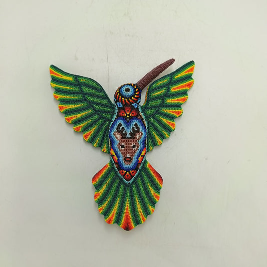 Mexican Huichol Hand Beaded Hummingbird By Isandro Villa Lopez PP9501 Oaxaca
