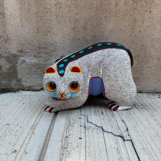 Oaxacan Wood Carving Bear By Arsenio Morales PP9562