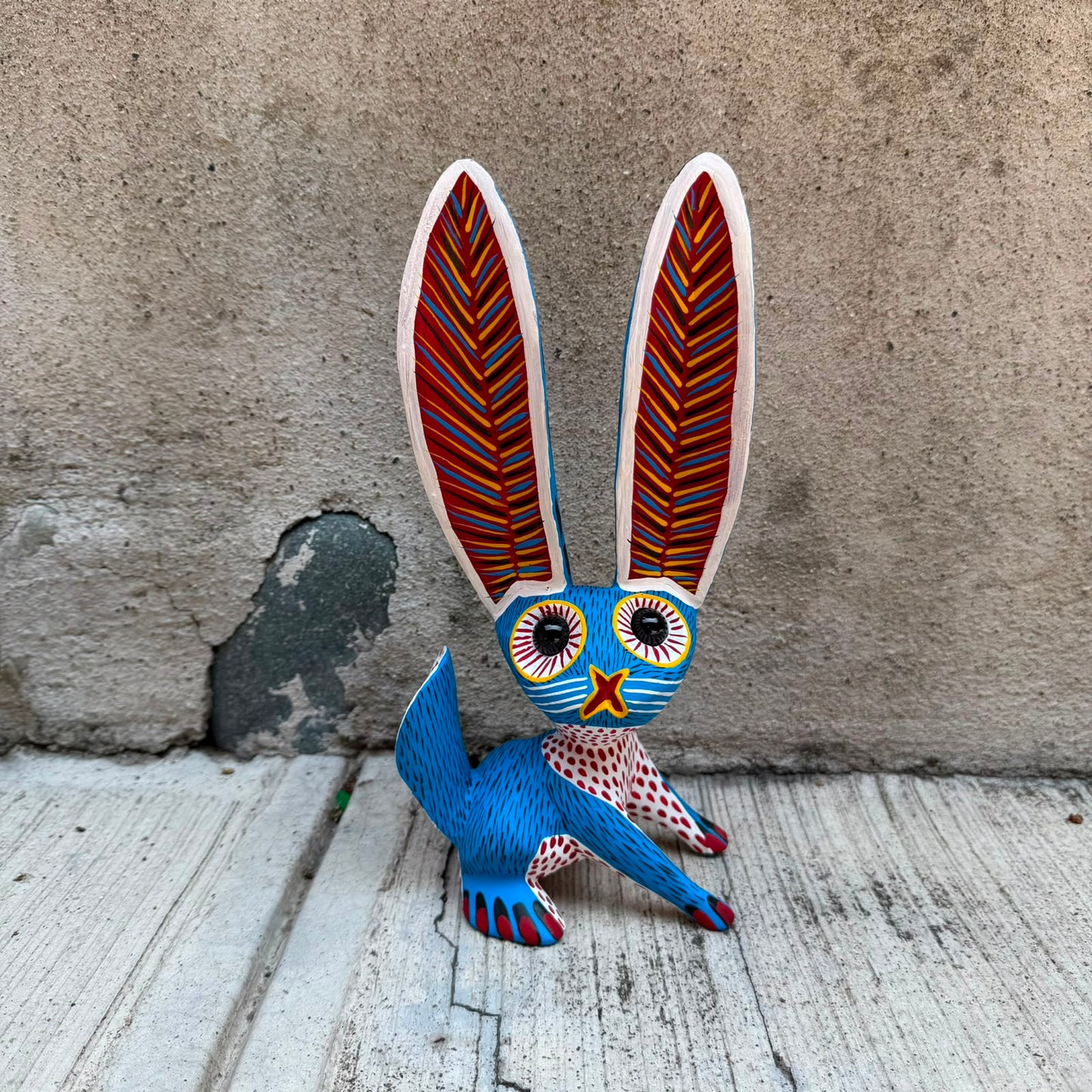 Oaxacan Wood Carving Rabbit By Arsenio Morales PP9564