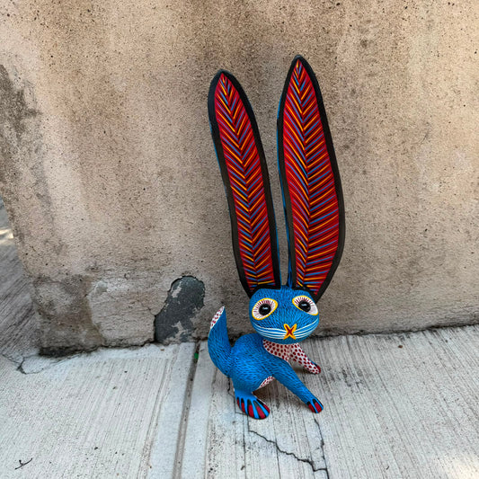 Oaxacan Wood Carving Rabbit By Arsenio Morales PP9565