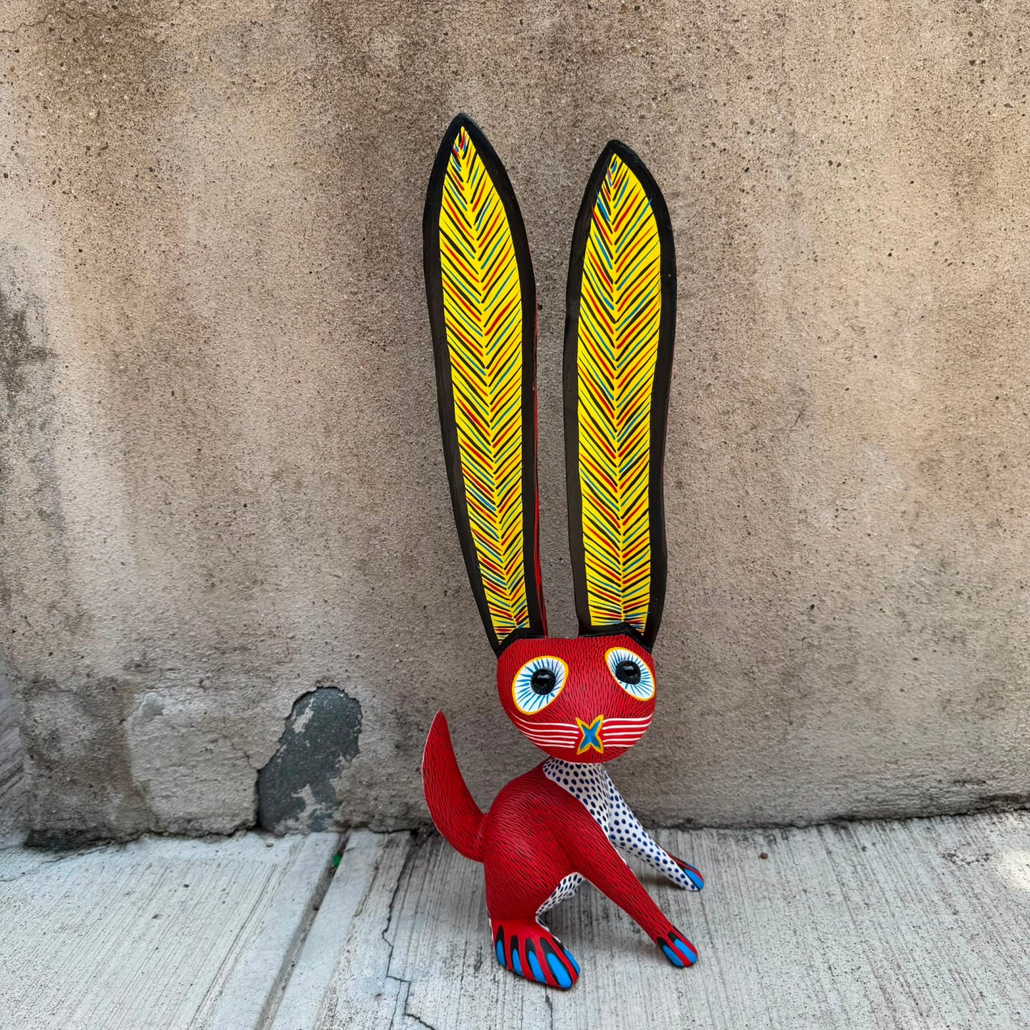 Oaxacan Wood Carving Rabbit By Arsenio Morales PP9566