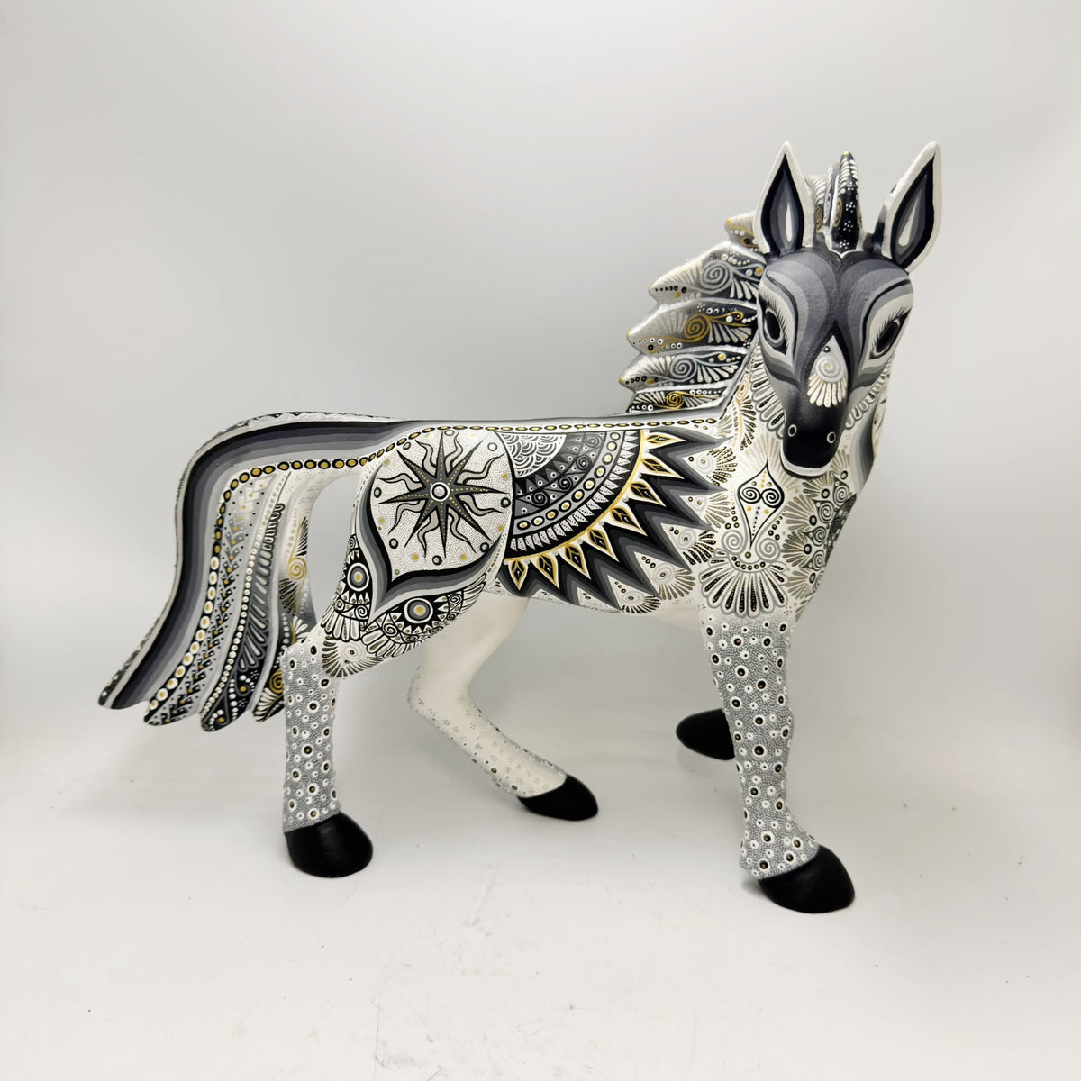 Mexican Folk Art Oaxacan Wood Carving Alebrije Hand Made, Horse By Luis Sosa PP9598