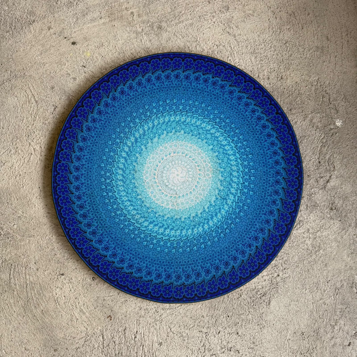 Huichol Indian Bead Painting by "Wiyeme" Salvador Lopez PP9611