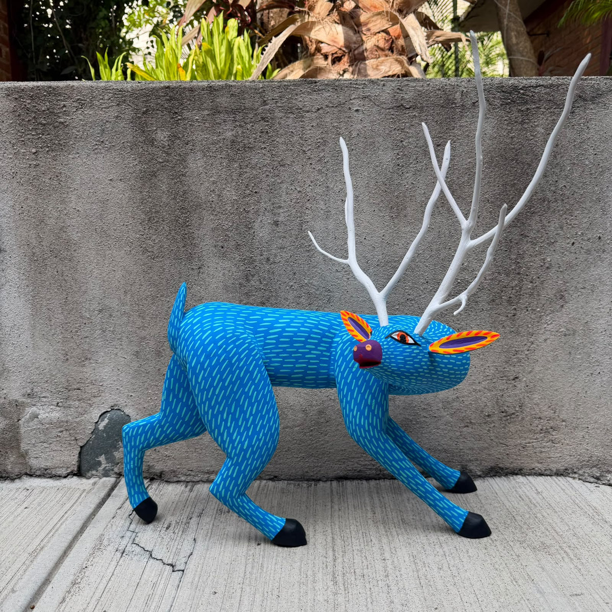 Oaxacan Wood Carving Hand Made, Moose By Armando Jimenez  PP9618
