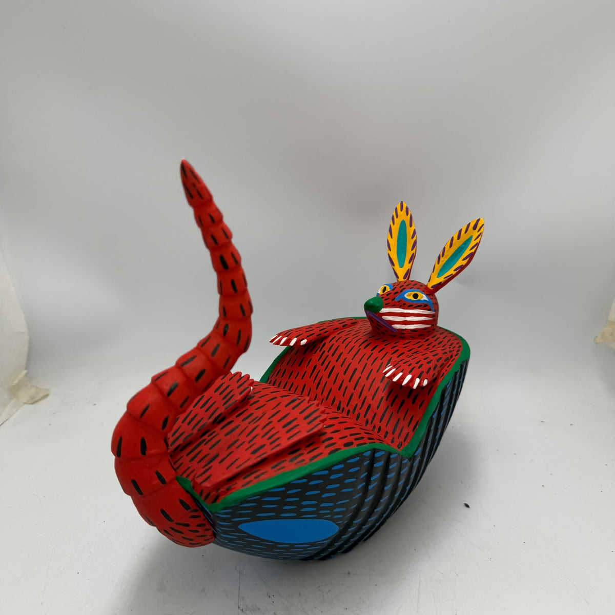 Oaxacan Wood Carving Hand Made, Armadillo By Armando Jimenez  PP9620