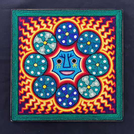 Paint Yarn huichol Indian Yarn, Painting by Luis Castro PP7152