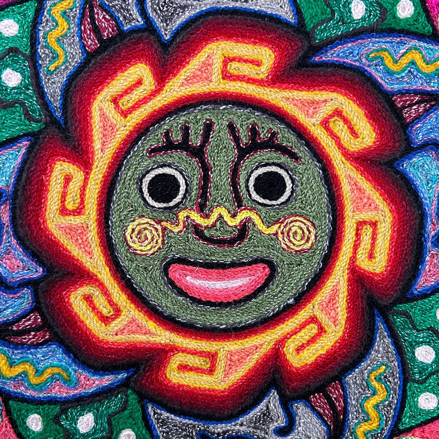 Paint Yarn  huichol Indian Yarn, Painting by Luis Castro PP7155