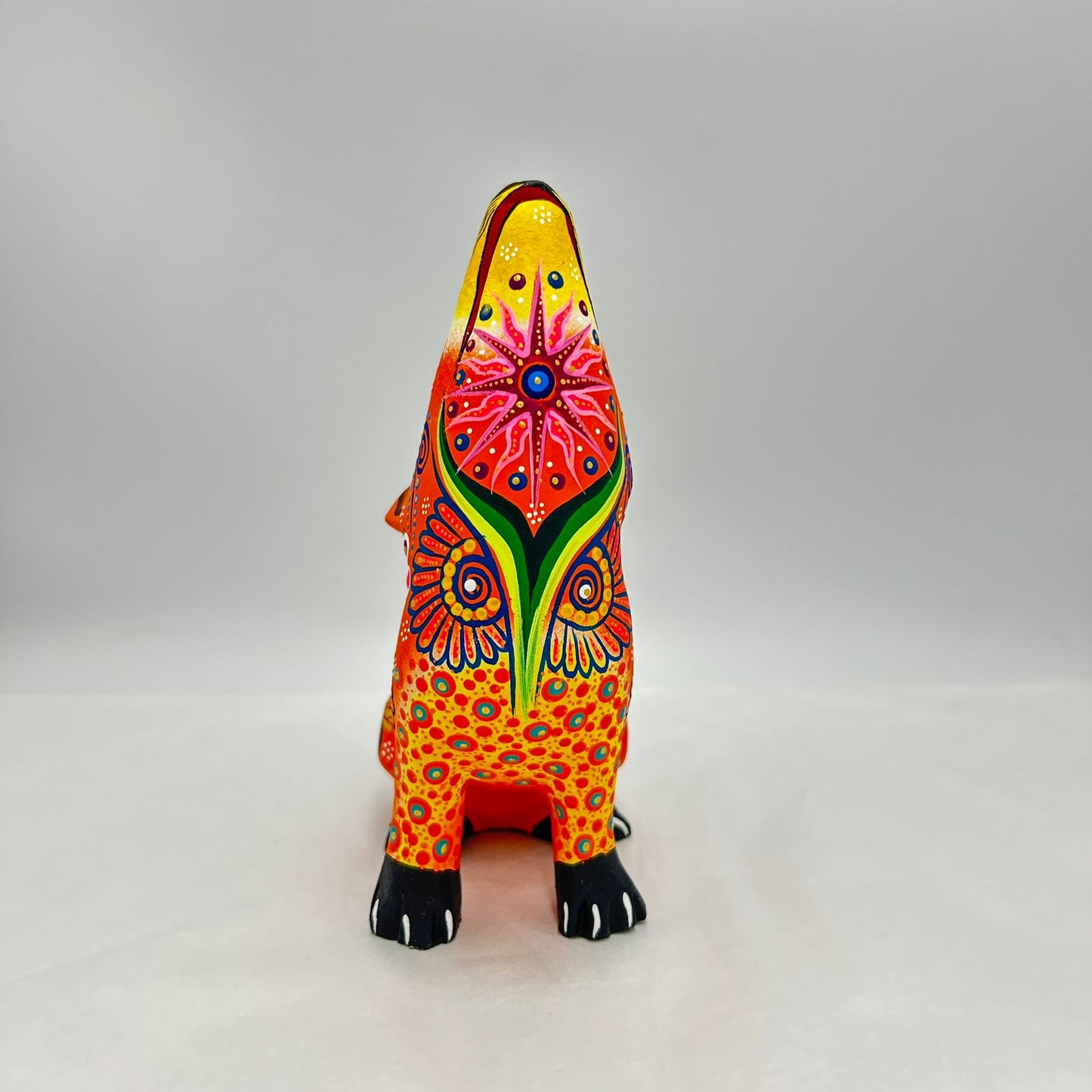 Oaxacan Wood Carving Hand Made Coyote By Estudio 2403 PP7166