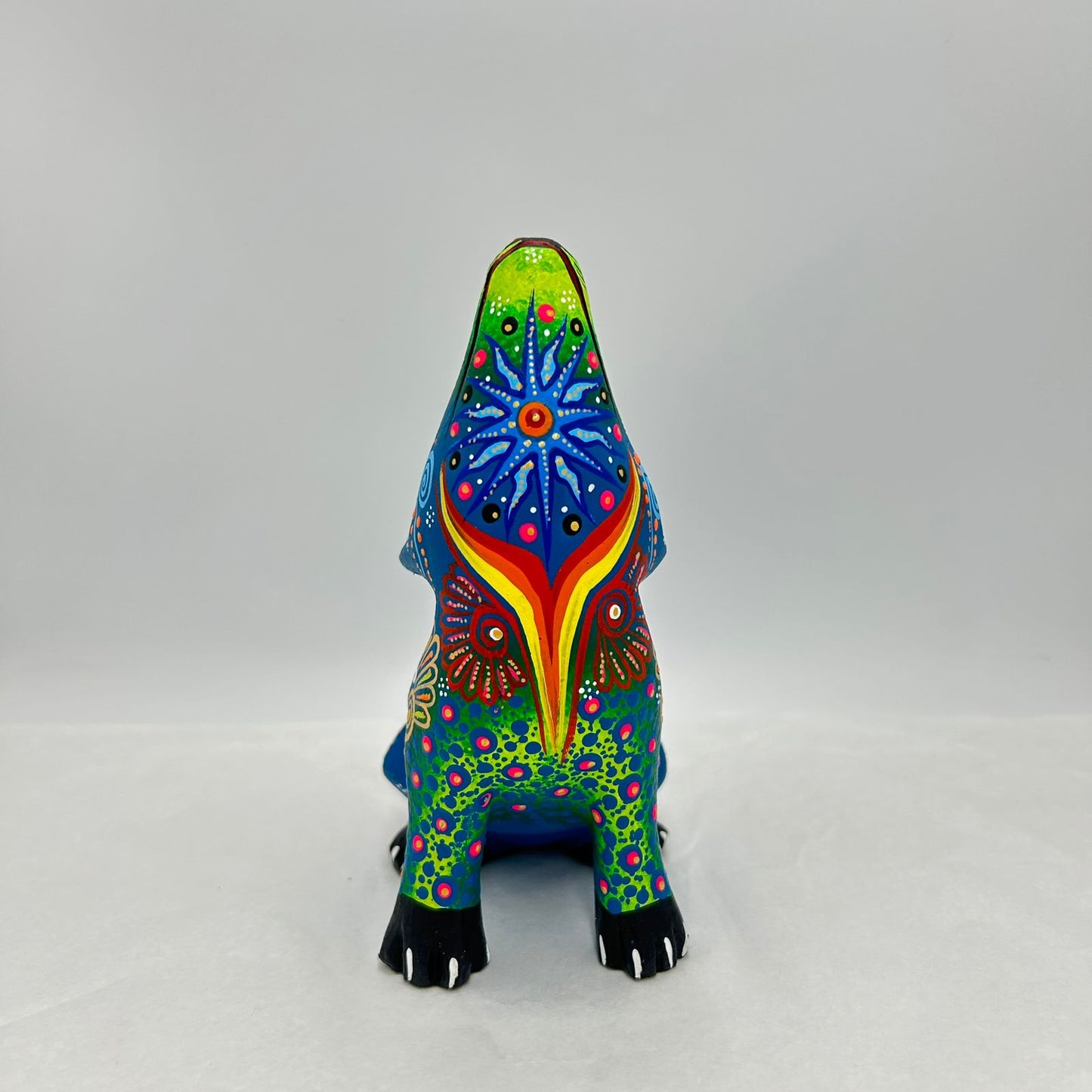 Oaxacan Wood Carving Hand Made Coyote By Estudio 2403 PP7169