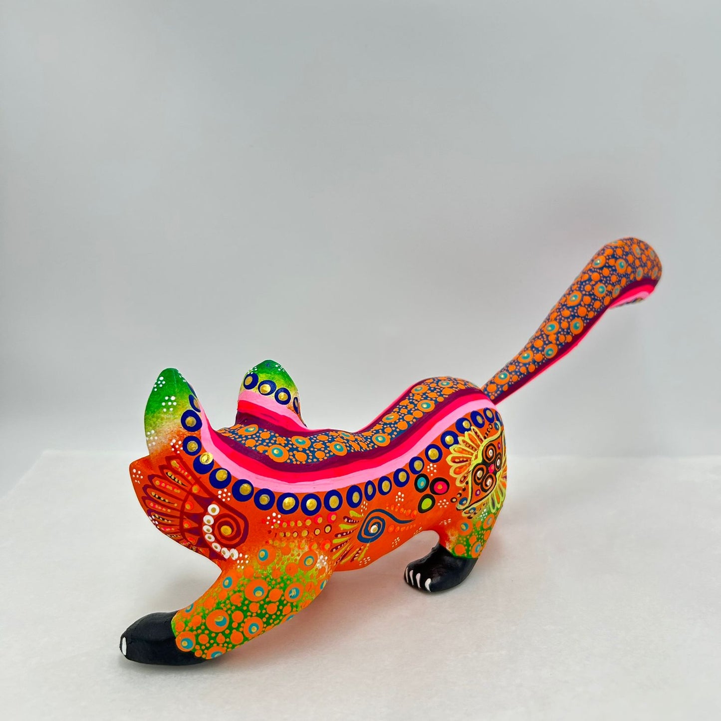 Oaxacan Wood Carving Hand Made Fox By Estudio 2403 PP7176