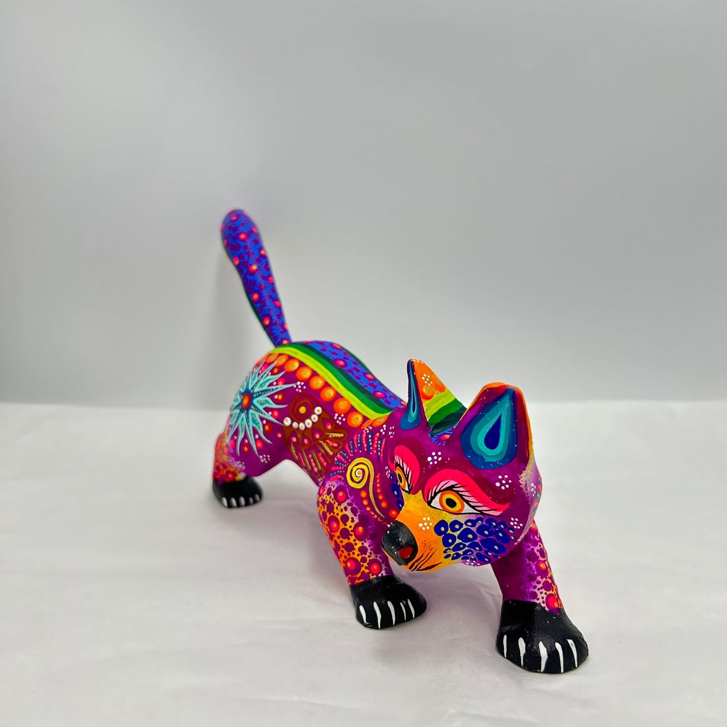 Oaxacan Wood Carving Hand Made Fox By Estudio 2403 PP7180