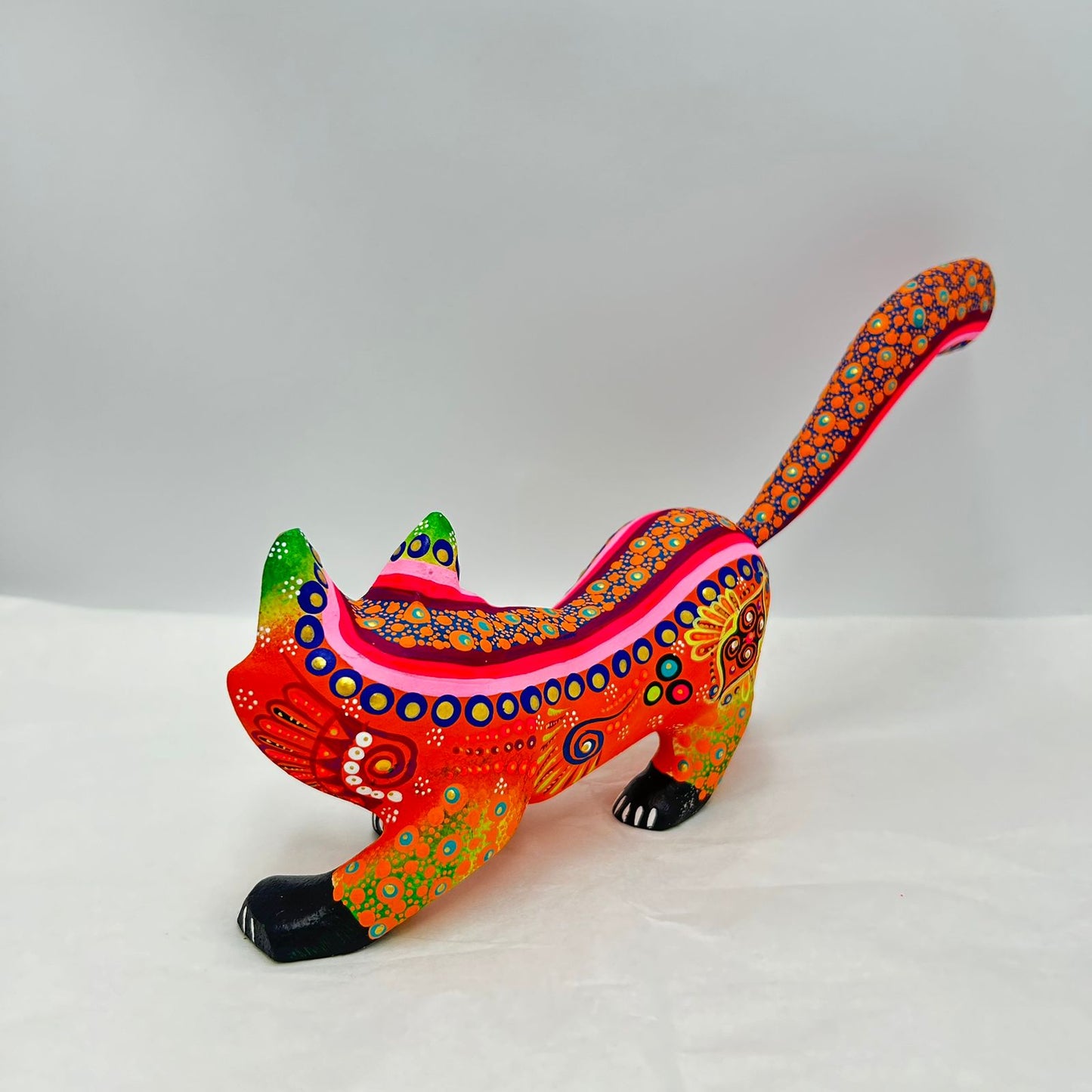 Oaxacan Wood Carving Hand Made Fox By Estudio 2403 PP7182