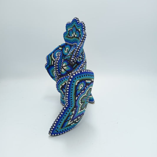 Mexican Folk Art Huichol Beaded Fish by Isandro Villa Lopez PP7204