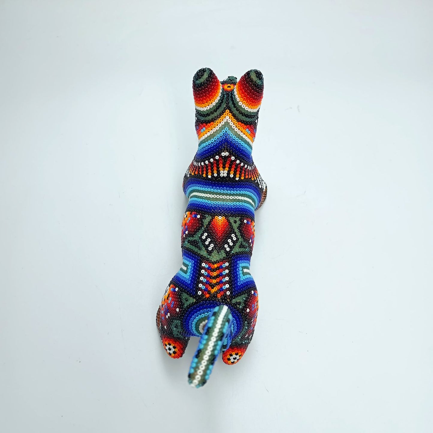 Huichol Hand Beaded Coyote By Santos Bautista PP7298