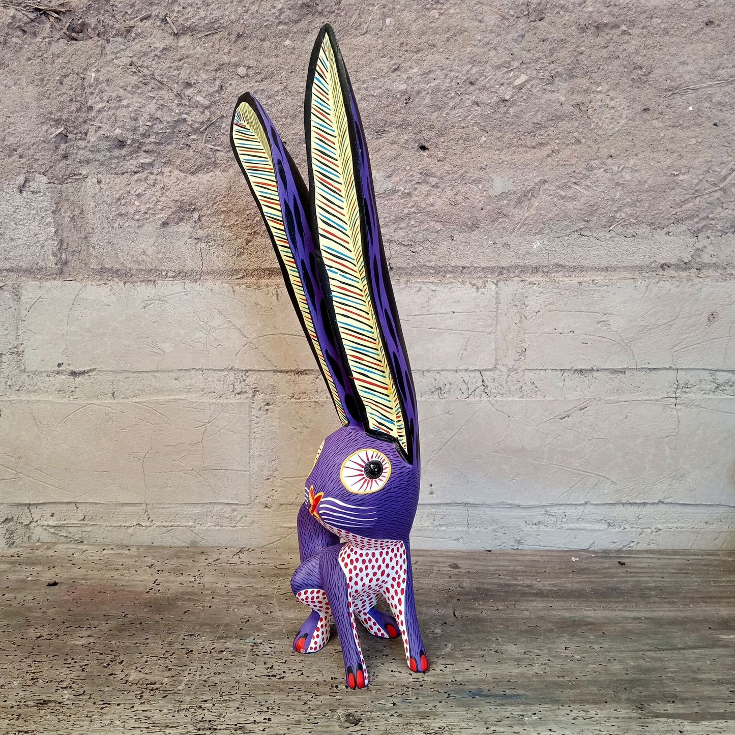 Oaxacan Wood Carving Rabbit By Arsenio Morales PP7318