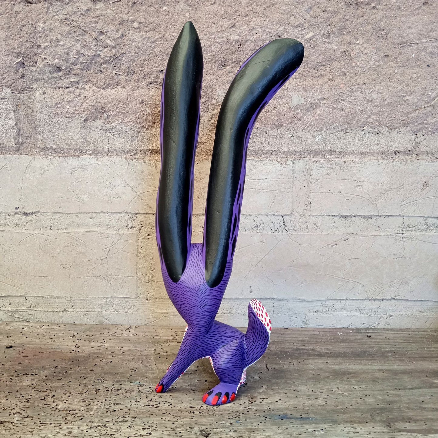 Oaxacan Wood Carving Rabbit By Arsenio Morales PP7318