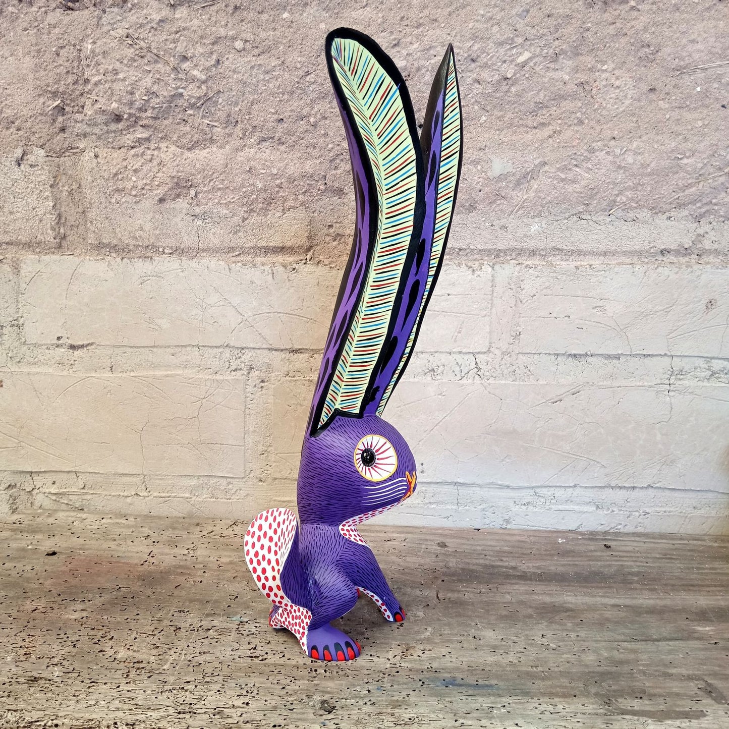 Oaxacan Wood Carving Rabbit By Arsenio Morales PP7318