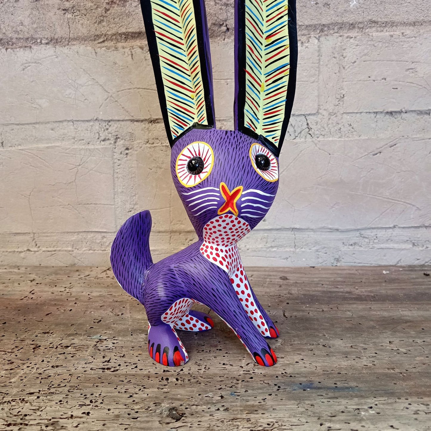 Oaxacan Wood Carving Rabbit By Arsenio Morales PP7318