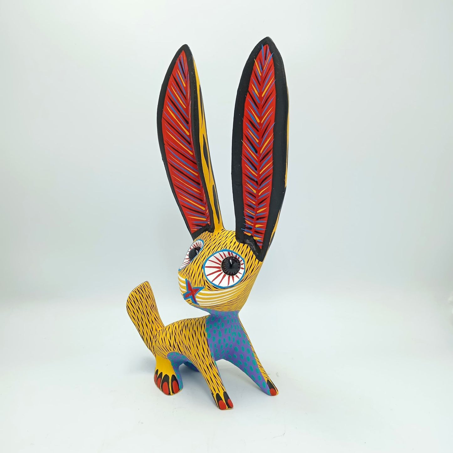 Oaxacan Wood Carving Rabbit By Arsenio Morales PP7303