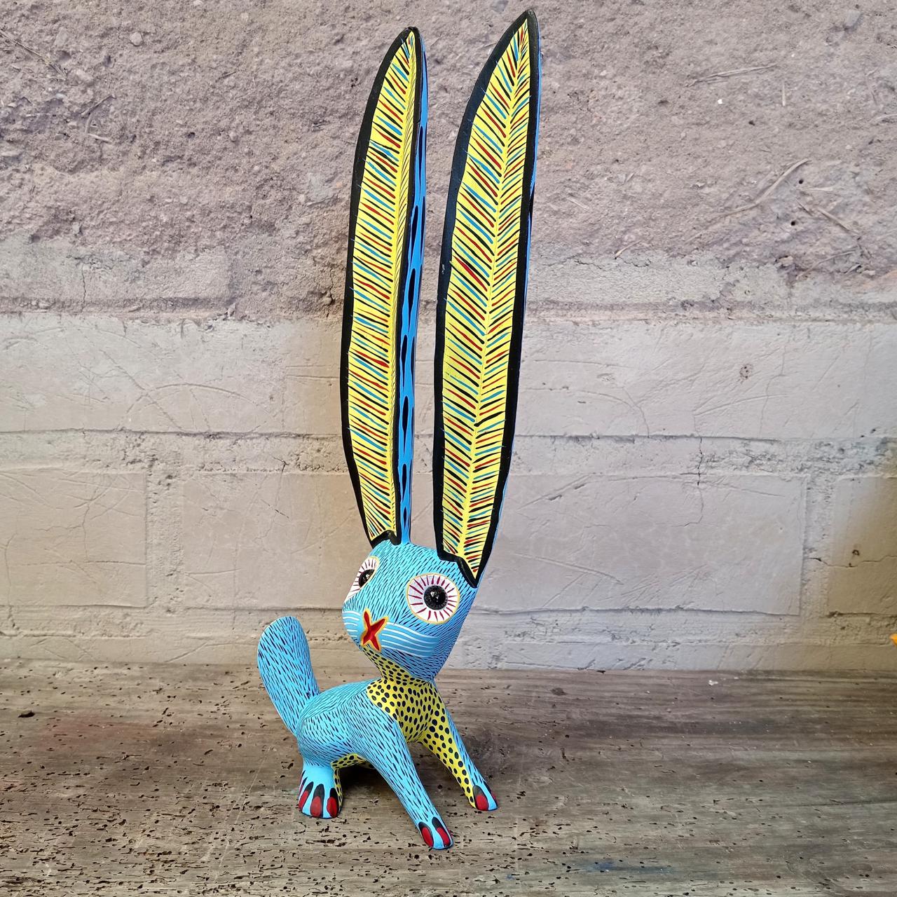 Oaxacan Wood Carving Rabbit By Arsenio Morales PP7316