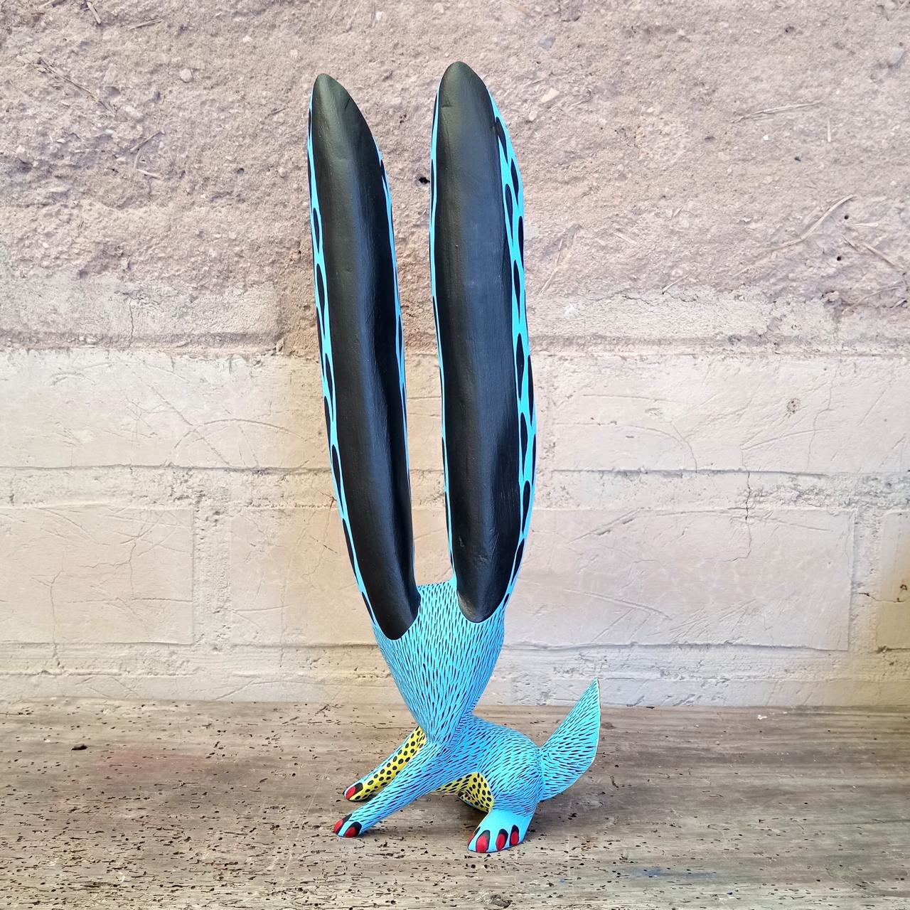 Oaxacan Wood Carving Rabbit By Arsenio Morales PP7316