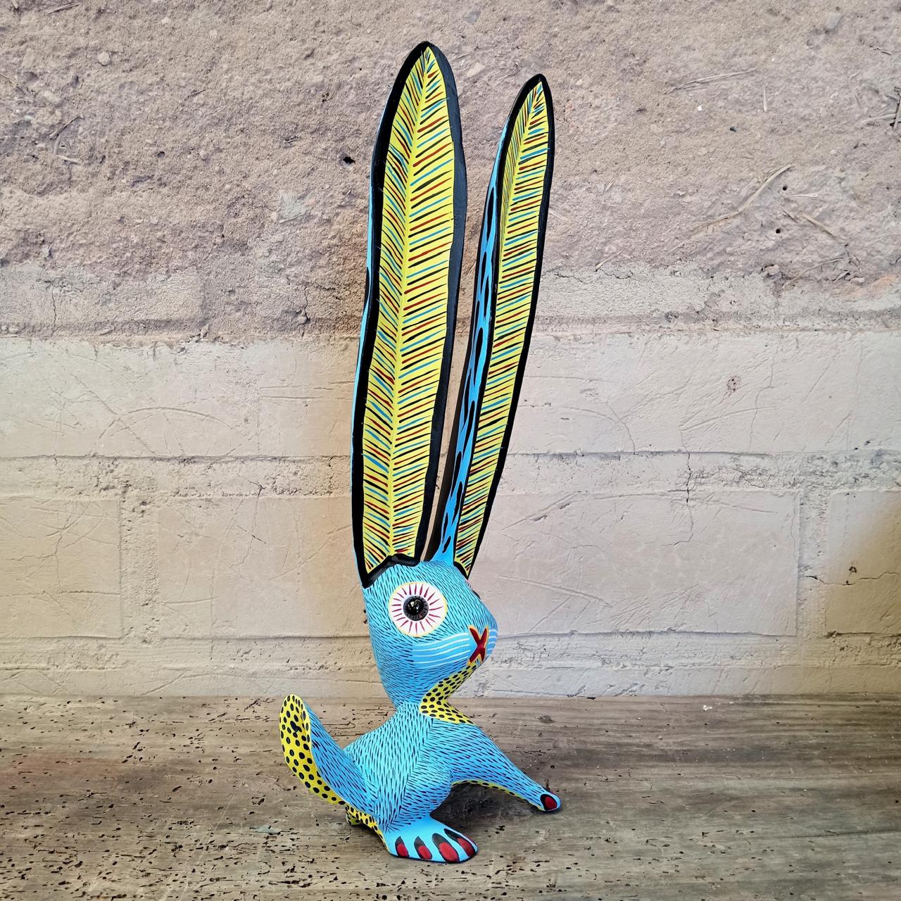 Oaxacan Wood Carving Rabbit By Arsenio Morales PP7316