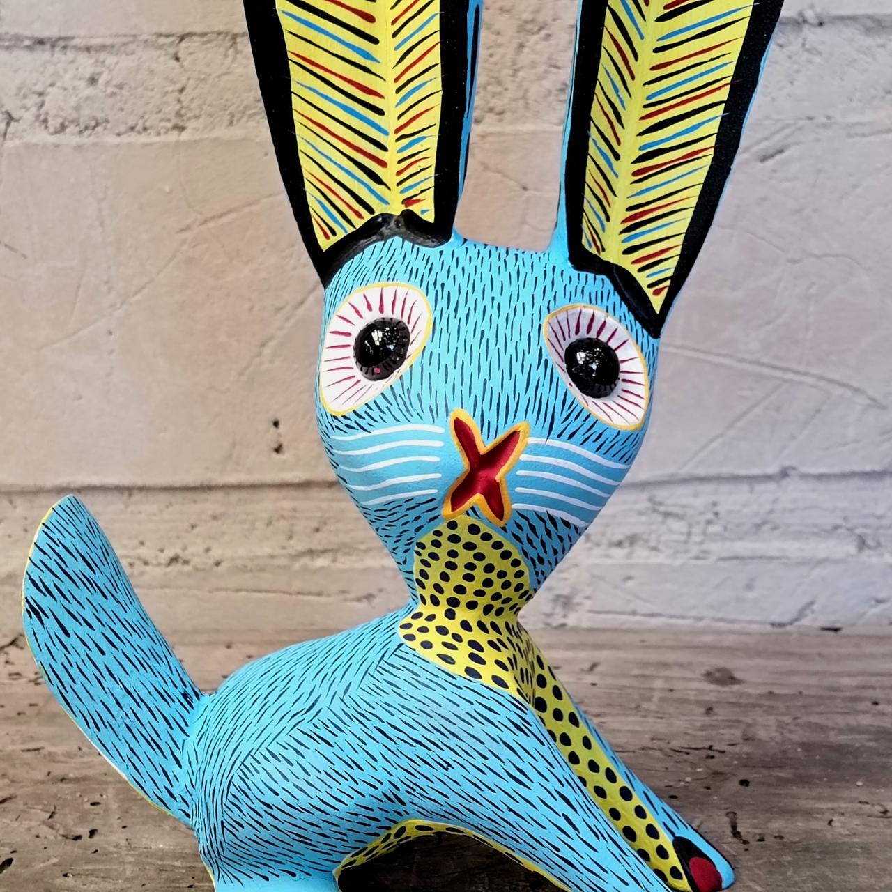 Oaxacan Wood Carving Rabbit By Arsenio Morales PP7316