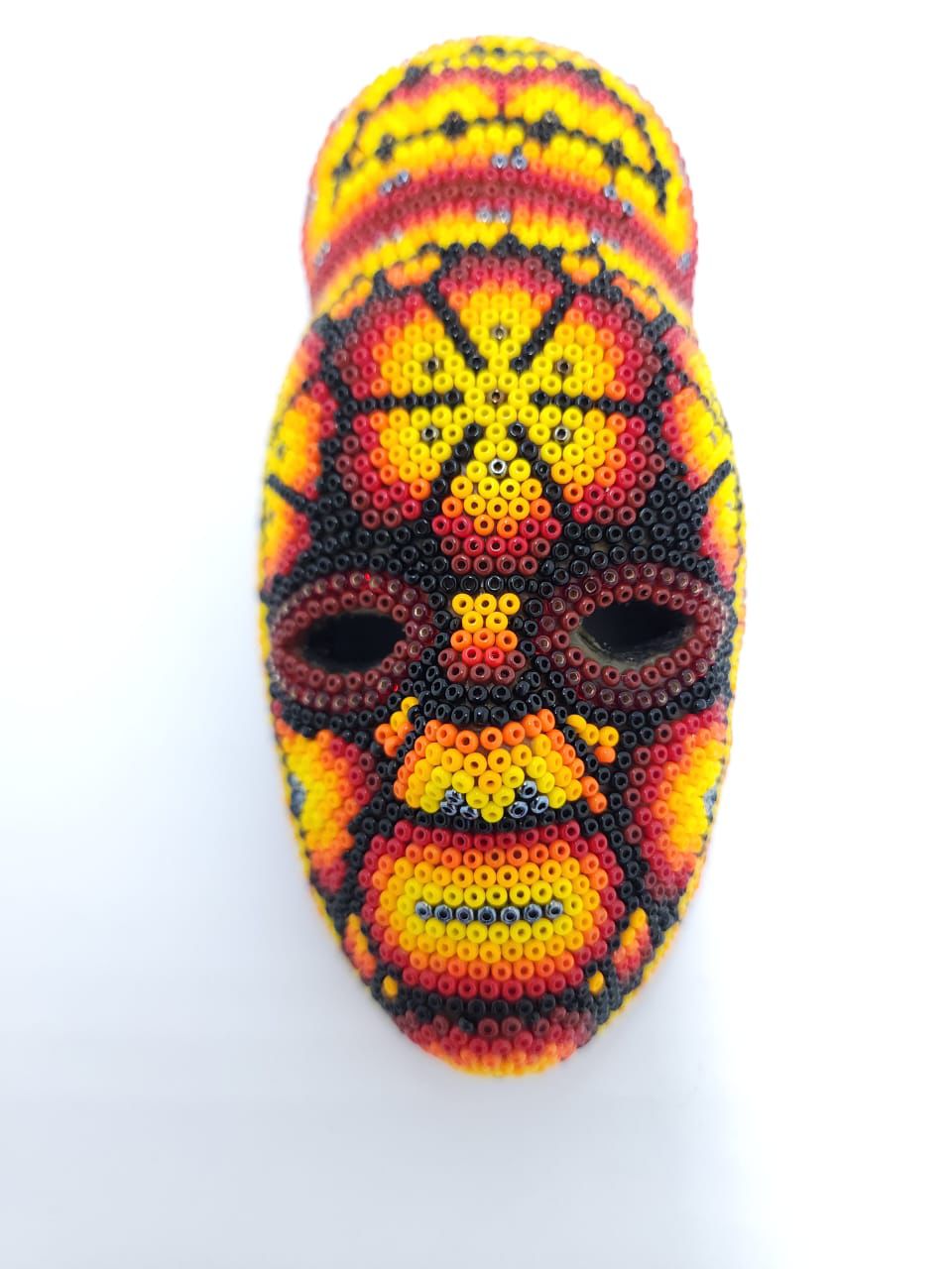 Huichol Hand Beaded Mask By Octaviano Villa PP7325