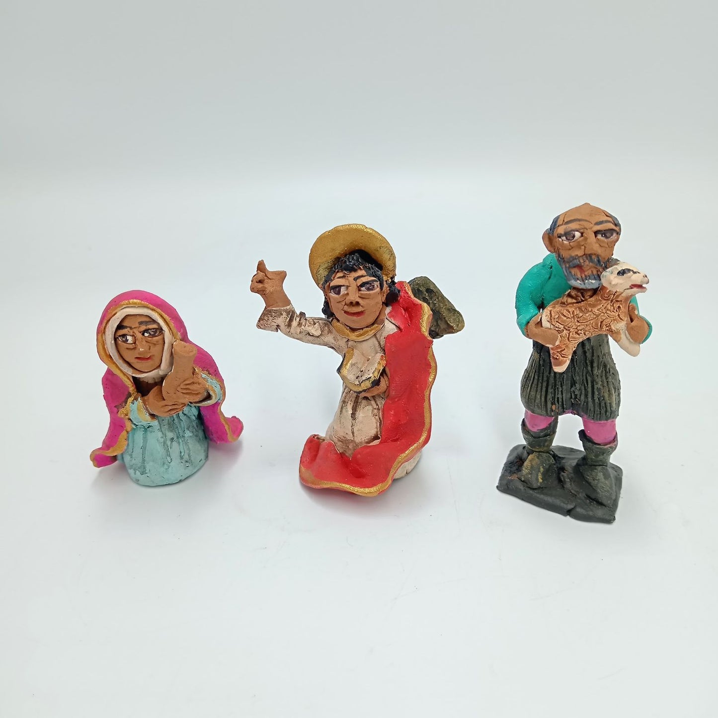 Extraordinary Hand made Painted Nativity Set By Demetrio Aguilar PP7499