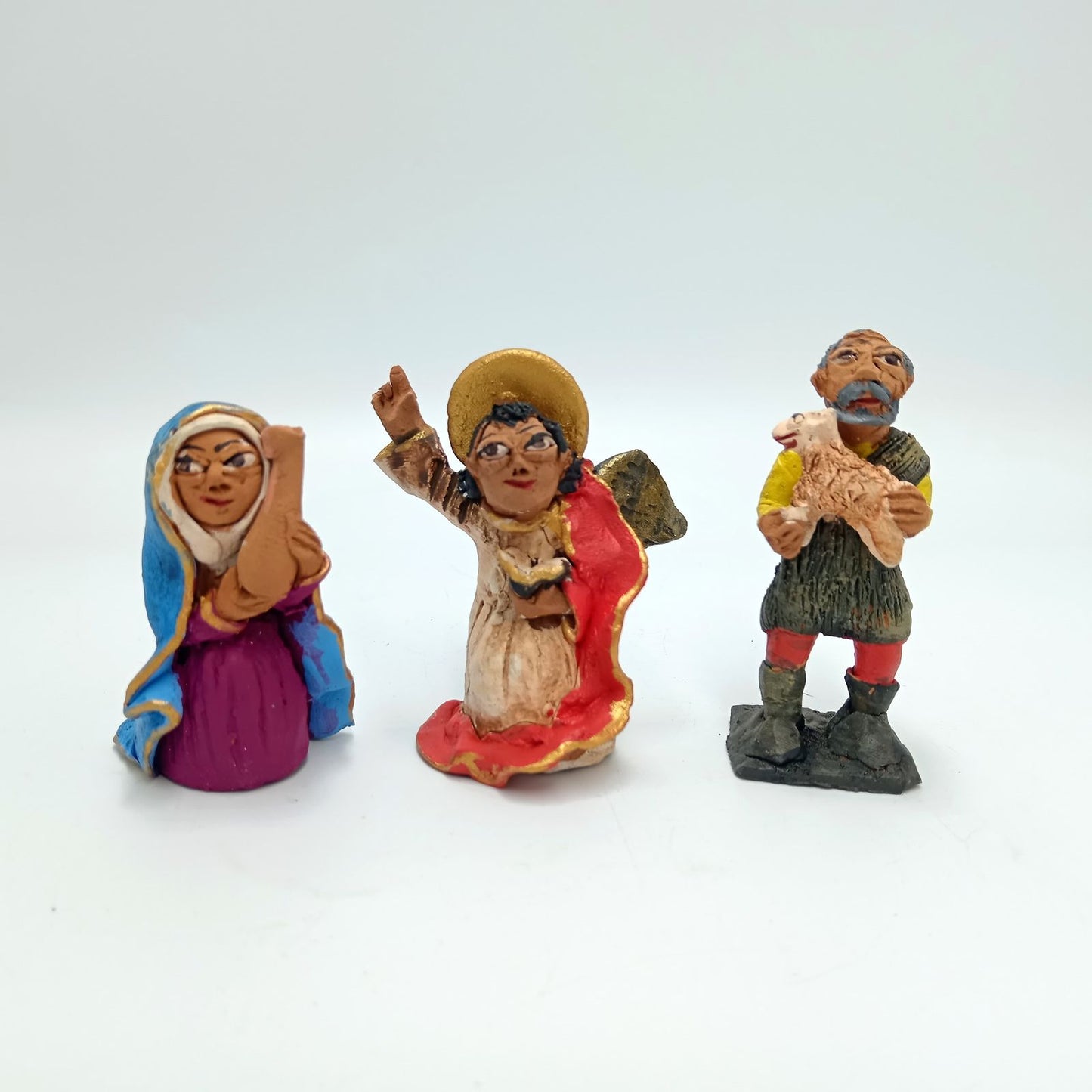 Extraordinary Hand made Painted Nativity Set By Demetrio Aguilar PP7501