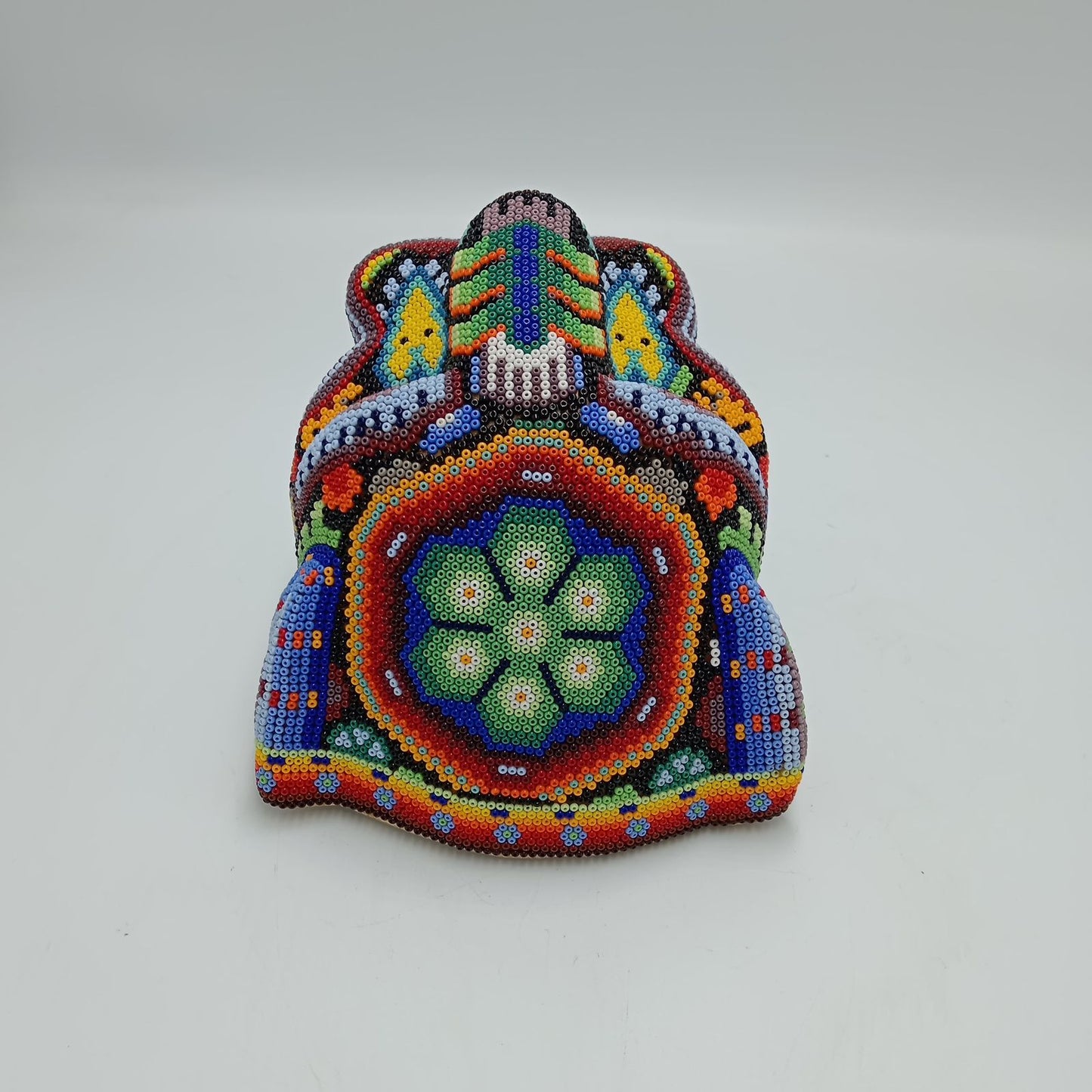 Huichol Hand Beaded Jaguar Head By Jesus Jimenez PP7524