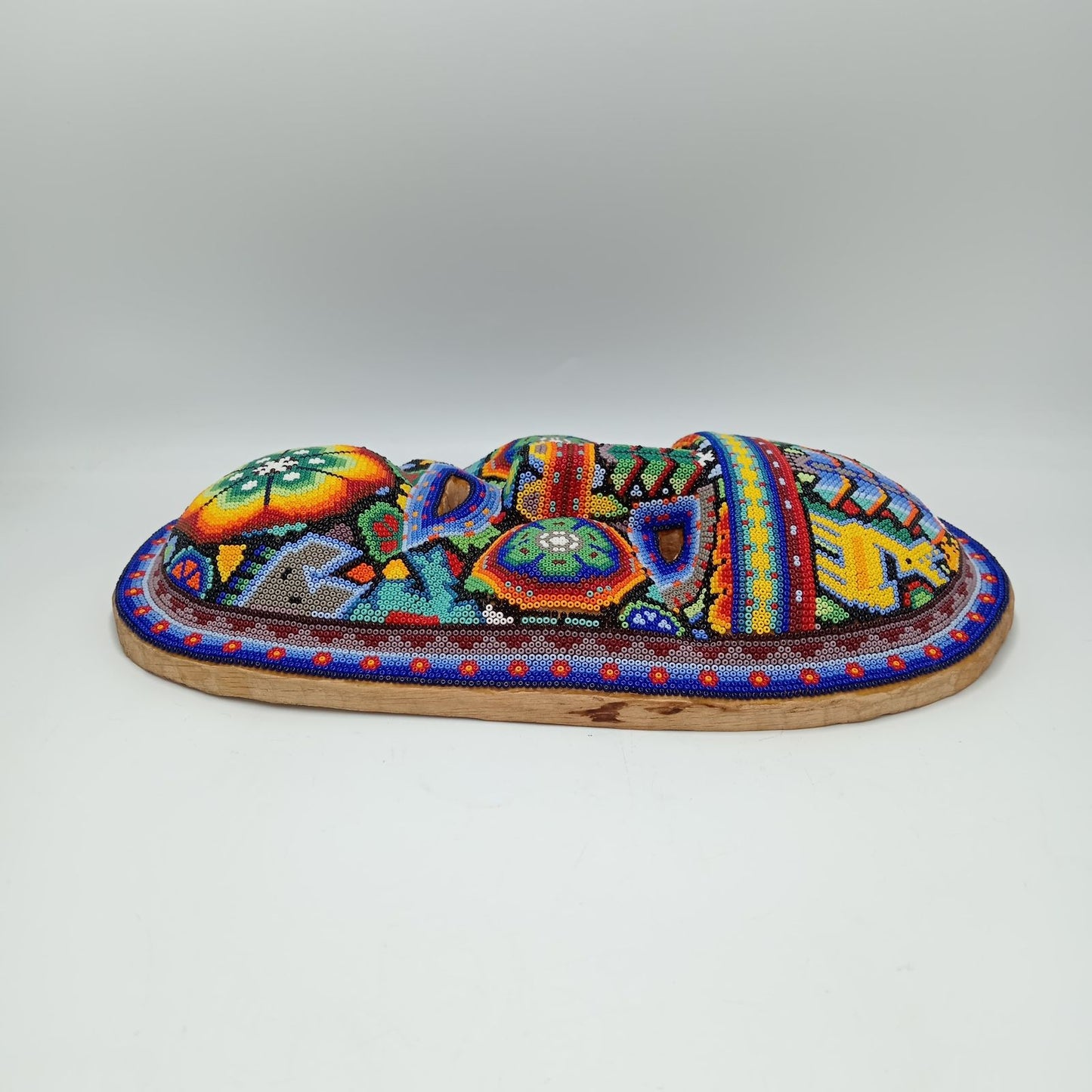 Neat Mexican Huichol Hand Beaded Mask By Jesus Jimenez PP7537