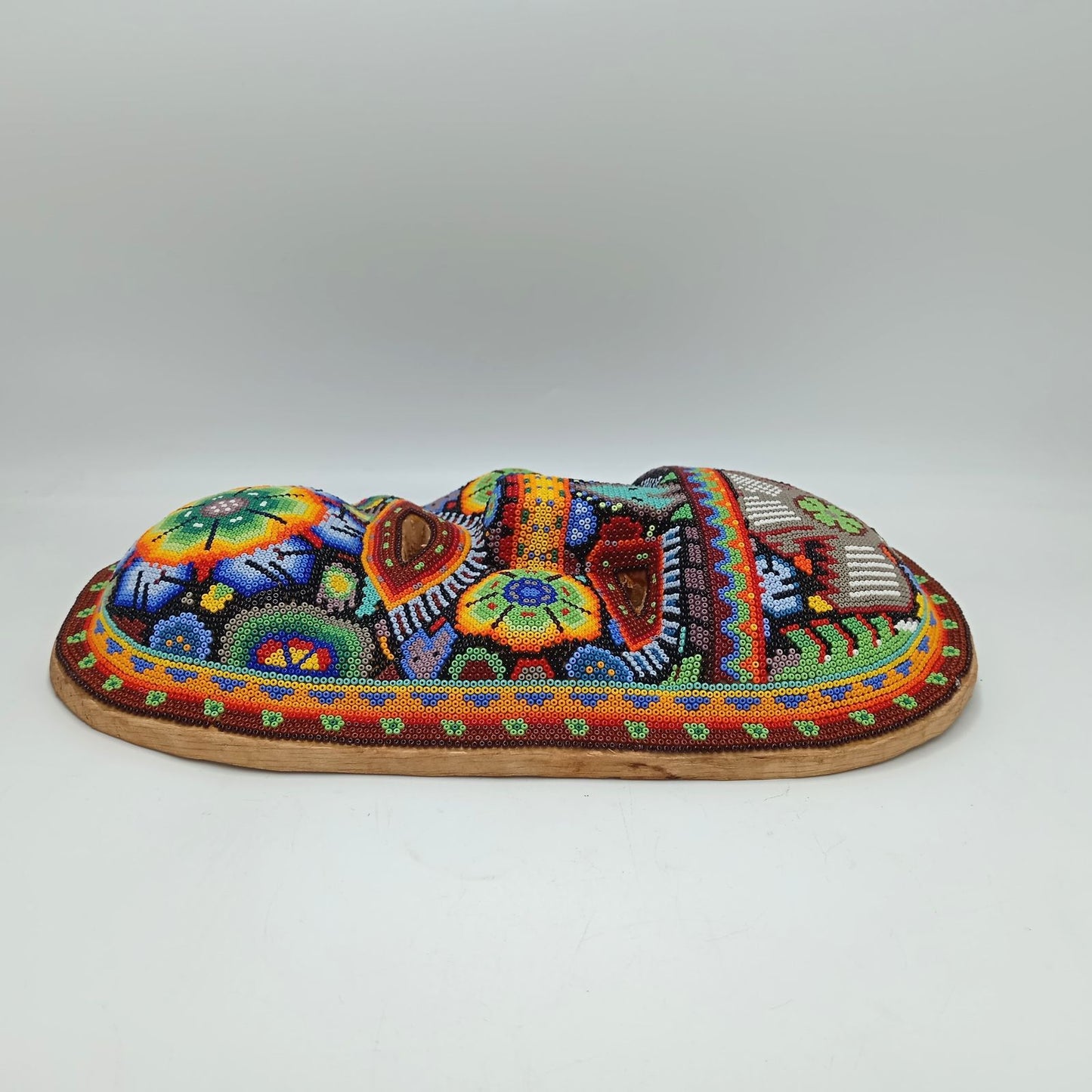 Neat Mexican Huichol Hand Beaded Mask By Jesus Jimenez PP7538