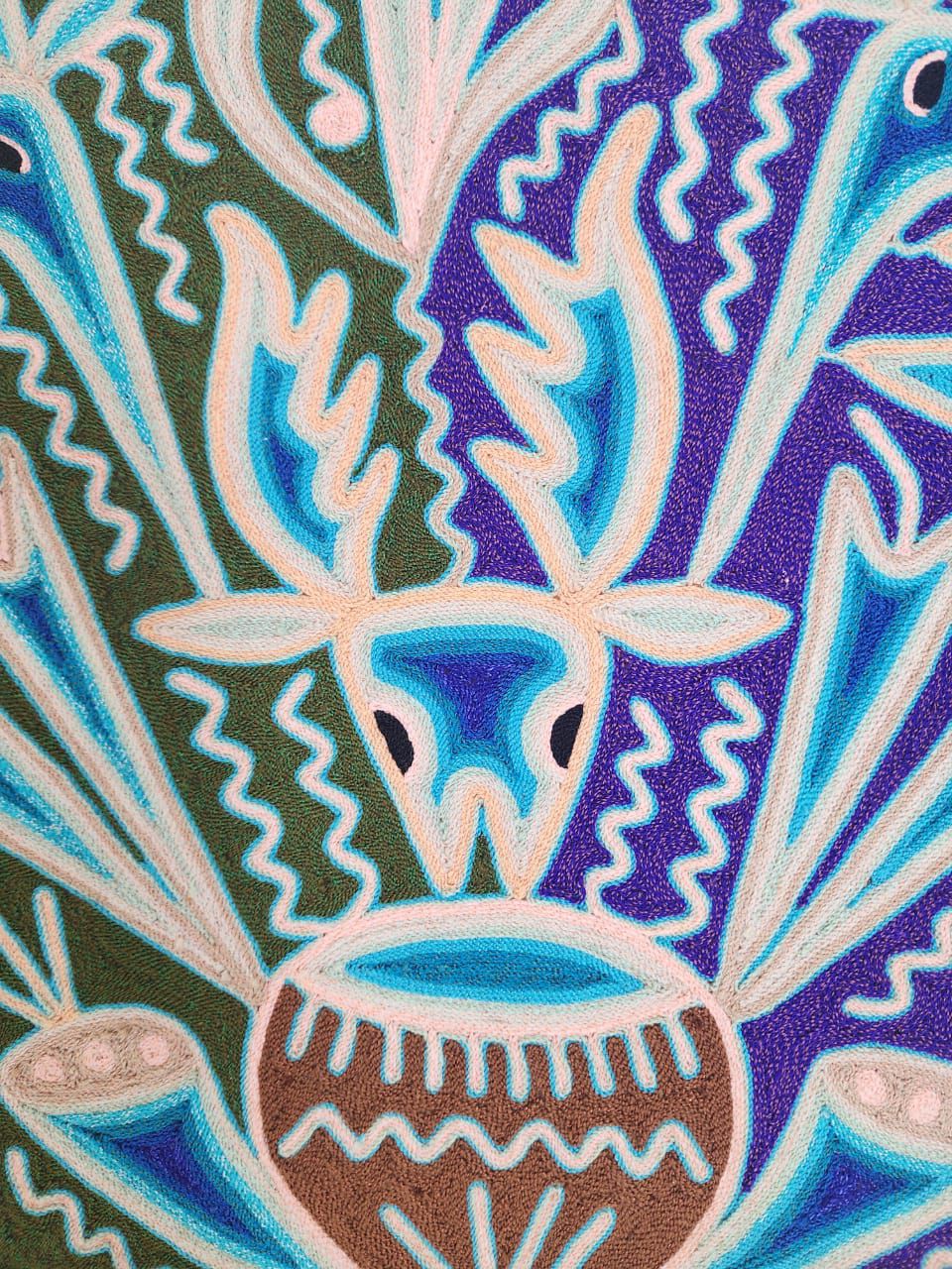 Huichol Yarn Painting Mexican Folk Art By Lorena Benitez PP7561